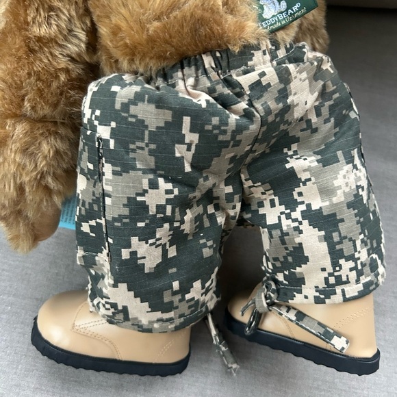 Vtg Vermont Teddy Bear handmade 18" military boots hat pants tags HTF soldier - Picture 9 of 14